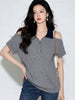 Plus Size Women's Summer Casual Knitted Short-Sleeve Relaxed Fit Sweater Fits 88-331 lb