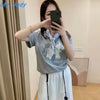 Plus Size Women's Fashionable Embroidered Short-Sleeve Relaxed Fit T-Shirt Fits 331 lb