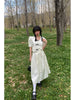 Chinese Style Set with Frog Buttons New Texture White Elegant Retro Dress Not Restocked After Sold Out
