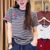 Plus Size Women's Summer New-Style Design Embroidered Short-Sleeve T-Shirt Fits 331 lb