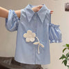 Plus Size Women's Summer Design Short-Sleeve Puff-Sleeve Shirt Fits 88-331 lb
