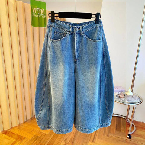 Plus Size Women's Summer Casual Denim Relaxed Fit Pants Fits 331 lb
