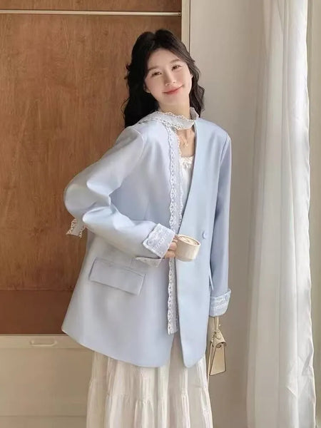 Plus Size Women's Spring Summer New-Style Long-Sleeve Blazer Fits 220-331 lb