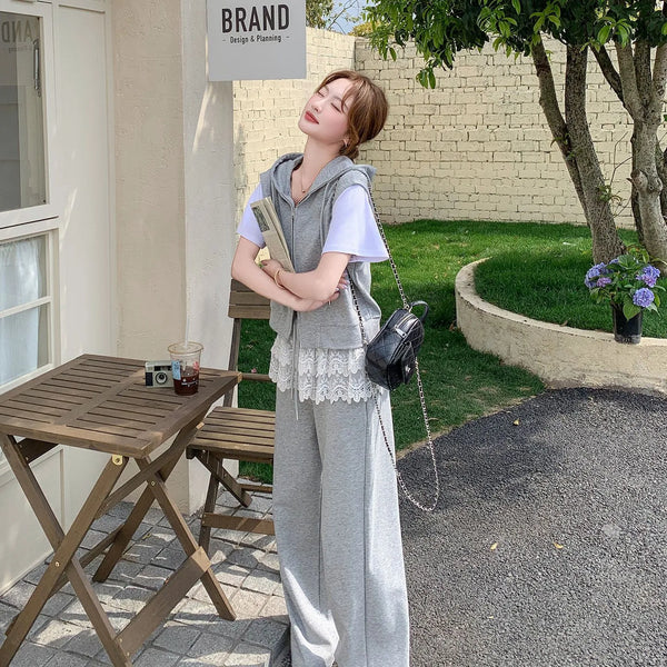 Plus Size Women's Summer Fashionable New-Style Casual Two-Piece Set Fits 265 lb