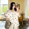 Plus Size Printed Relaxed Fit Shirt Fits 220-331 lb