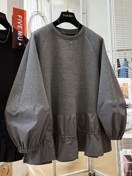 Plus Size Women's New-Style Long-Sleeve Relaxed Fit Sweatshirt Fits 331 lb
