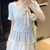 Plus Size Women's Summer French-Style Vintage Puff-Sleeve Relaxed Fit Shirt Fits 331 lb