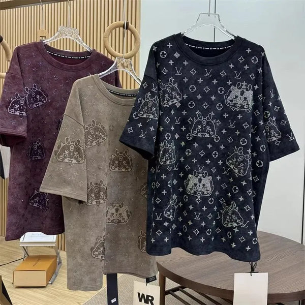 Plus Size New-Style Design Short-Sleeve Relaxed Fit T-Shirt Fits 331 lb