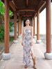 Yan Ting Yun Jia Skirt Moonlight Cool and Elegant New Chinese Style Irregular Fitted Strapless Dress