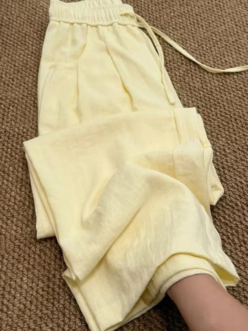 Plus Size Women's Summer New-Style Relaxed Fit Pants Fits 331 lb