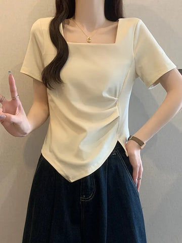 Plus Size Women's Summer Casual Short-Sleeve T-Shirt Fits 88-331 lb