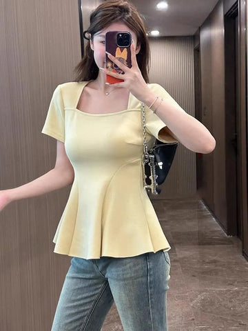 Plus Size Women's Summer Short-Sleeve T-Shirt Fits 276 lb