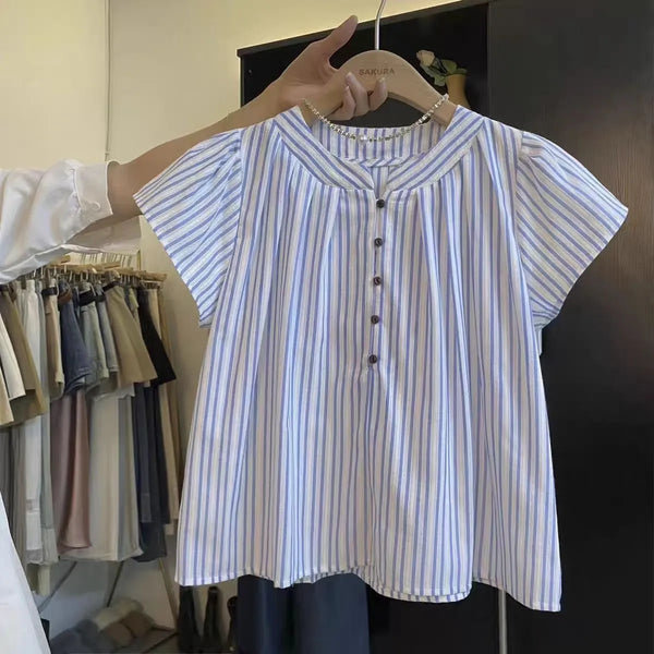 Plus Size Women's Summer Relaxed Fit Shirt Fits 331 lb