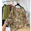 Plus Size Women's Summer New-Style Casual Floral Short-Sleeve Relaxed Fit Shirt Fits 99-331 lb