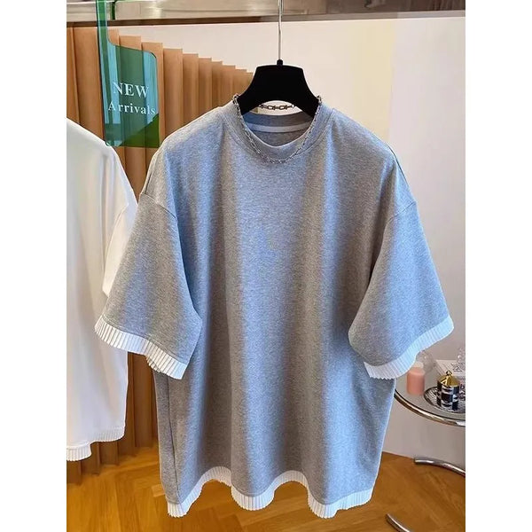 Plus Size Women's Summer Casual Short-Sleeve Relaxed Fit T-Shirt Fits 331 lb