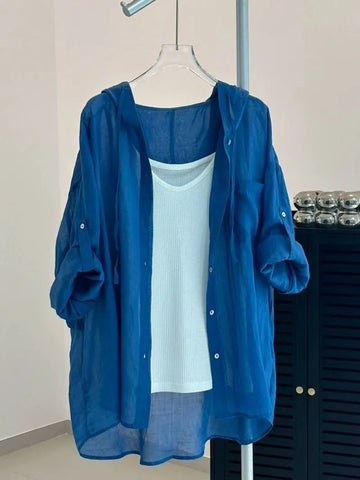Plus Size Women's Summer New-Style Vintage Relaxed Fit Cardigan Fits 331 lb