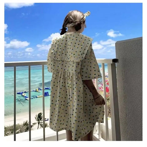 Plus Size Women's Summer French-Style New-Style Short-Sleeve Dress