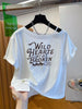 Plus Size French-Style Printed Short-Sleeve Relaxed Fit T-Shirt Fits 331 lb