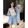 Plus Size Women's Summer Fashionable Long-Sleeve Relaxed Fit Two-Piece Set