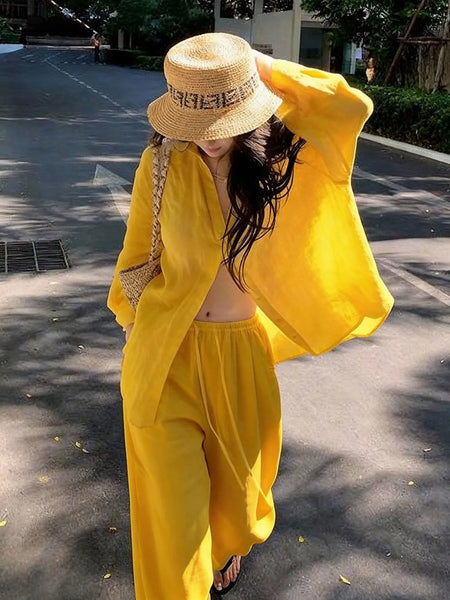 Plus Size Women's Summer New-Style Casual Relaxed Fit Two-Piece Set Fits 331 lb