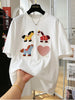 Plus Size Women's Summer Embroidered Short-Sleeve Relaxed Fit T-Shirt Fits 331 lb