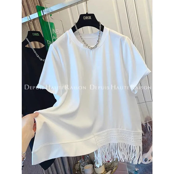 Plus Size Women's Summer Design Short-Sleeve Relaxed Fit T-Shirt Fits 331 lb