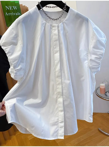 Plus Size Women's Summer New-Style Relaxed Fit Shirt Fits 331 lb