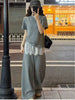 Plus Size Women's Summer New-Style Lace Patchwork Relaxed Fit Two-Piece Set Fits 331 lb