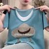 Plus Size Women's Summer New-Style Knitted Short-Sleeve Relaxed Fit Sweater Fits 331 lb