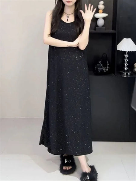 Plus Size Women's Summer Casual Relaxed Fit Camisole Dress Fits 88-331 lb