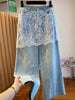 Plus Size Women's Summer New-Style Casual Lace Patchwork Relaxed Fit Pants Fits 99-331 lb