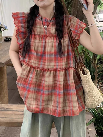 Plus Size Women's Summer New-Style Sleeveless Relaxed Fit Shirt Fits 331 lb