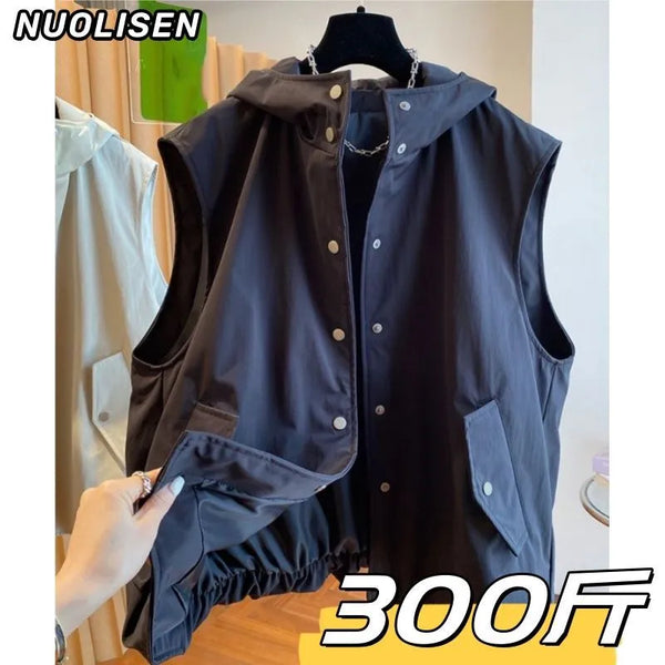 Plus Size Women's Spring Summer New-Style Design Relaxed Fit Vest Fits 331 lb