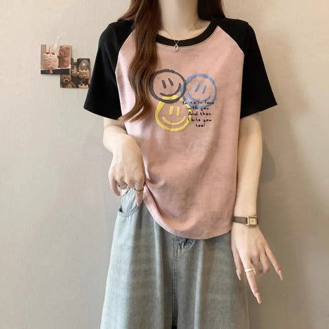 Plus Size Women's Summer Fashionable New-Style Short-Sleeve T-Shirt