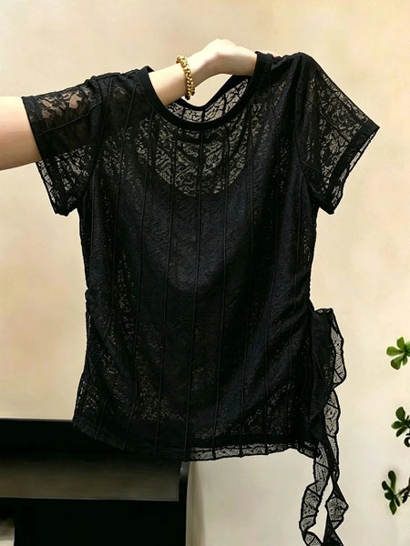 Plus Size Women's Fashionable New-Style Short-Sleeve T-Shirt Fits 331 lb