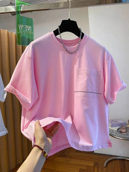 Plus Size Women's Summer New-Style Short-Sleeve Relaxed Fit T-Shirt Fits 331 lb