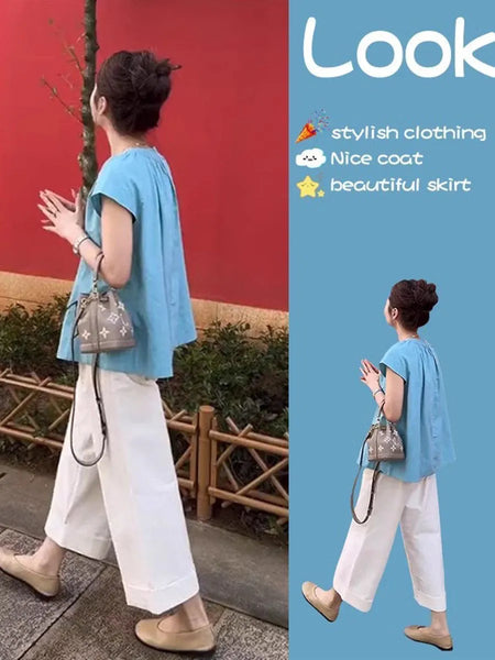 Plus Size Summer Fashionable Two-Piece Set Fits 331 lb