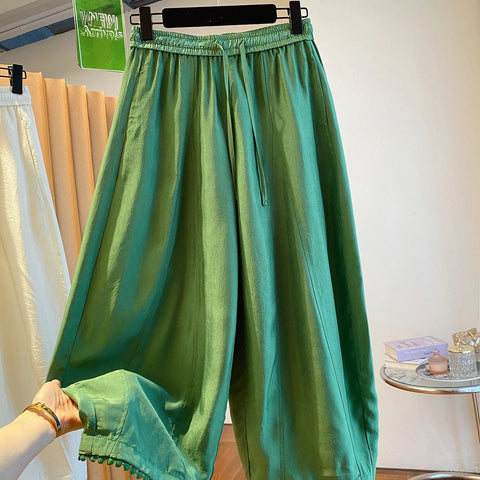 Plus Size Women's Summer Casual Relaxed Fit Pants Fits 331 lb