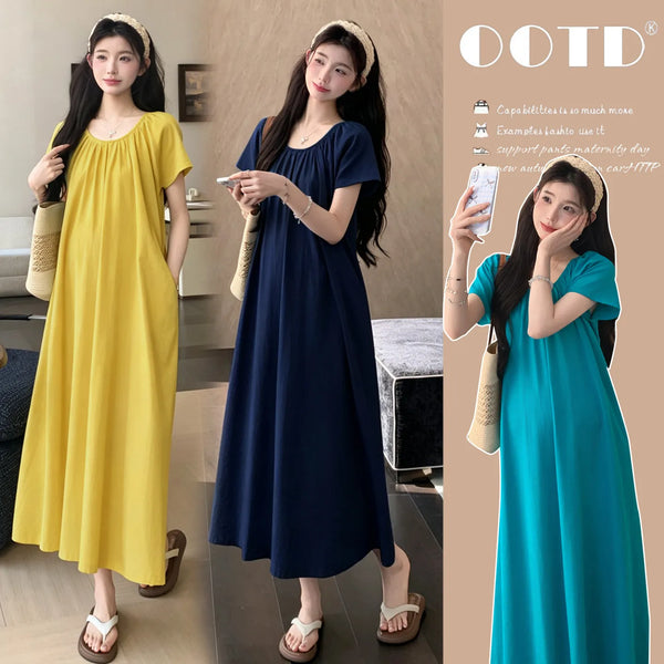 Plus Size Women's Summer New-Style Vintage Relaxed Fit Dress Fits 331 lb
