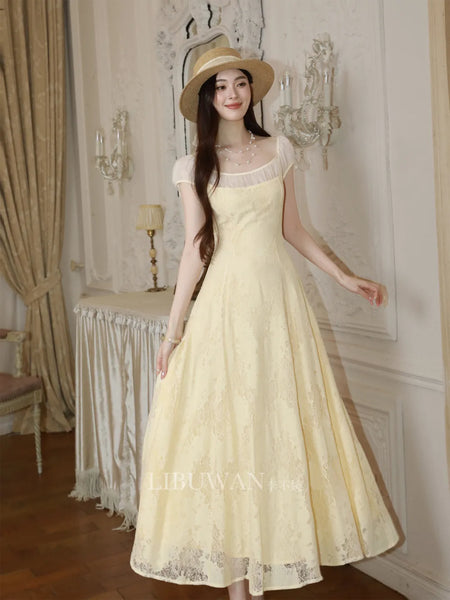 First Sight Heartbeat Custom Dyed Corseted Organza and Lace Mesh Spliced Dress