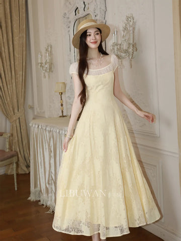 First Sight Heartbeat Custom Dyed Corseted Organza and Lace Mesh Spliced Dress