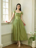 Tinkerbellç²¾çµ Gentle Walking Light Bulb Sweet Waist Fairy Dress Tea Break Long