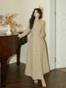 Exquisite and Chic Mid-Length Coat: A Timeless Vintage Piece Flattering Silhouette Delicate Gold Buttons and an Air of Refined Sophistication