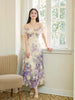 Sexy little woman iris retro charm purple printed dress