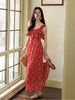 Goddess-level vacation-ready floral dress that flatters slims and exudes elegance