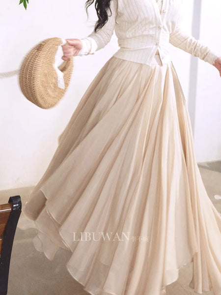 Radiant Life Irregular Heavy-duty 9-meter Lightweight Soft and Coarse Organza Birthday Skirt