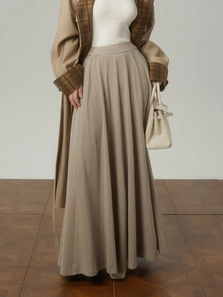 Women's Casual Elegance Half Skirt with British Style