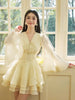 Cheese Petit Cake Lace French Lightweight Resort Style Print Long Sleeve