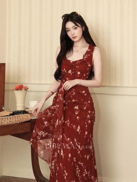 Champs-ÃlysÃ©es Special Design and Waist-Cinching White-Enhancing Elegant Dress