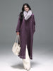 Mid-length coat gentle cozy and elegant vibe capturing the sophisticated aura of a Beijing socialite